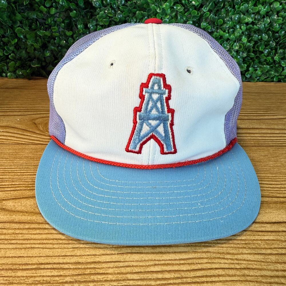 VTG Houston Oilers Sports Specialties Snapback Hat Powder Blue Sz 7-7 5/8 Korea